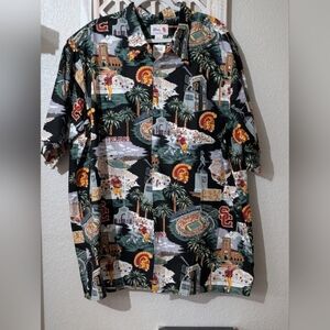 NWT Reyn Spooner Mens 3XL USC Trojans Football All Over Print Button-Down Shirt
